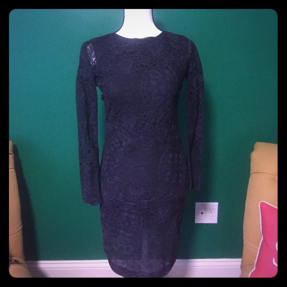 Cynthia Rowley Lace Dress in Midnight Blue